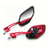 1 Pair Motorcycle Bicycle Rearview Mirror With Mount, Red