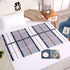 Multi-Scene Incontinence Pad 100x150cm, Waterproof Anti-Slip Base, Neutral Grey White Plaid, Match All Room Furnishings
