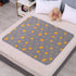 High Capacity Absorbent Mattress Pad 100x150cm, 4-Layer Waterproof Layer, Non-Slip, Pumpkin Print, Warm Country Style