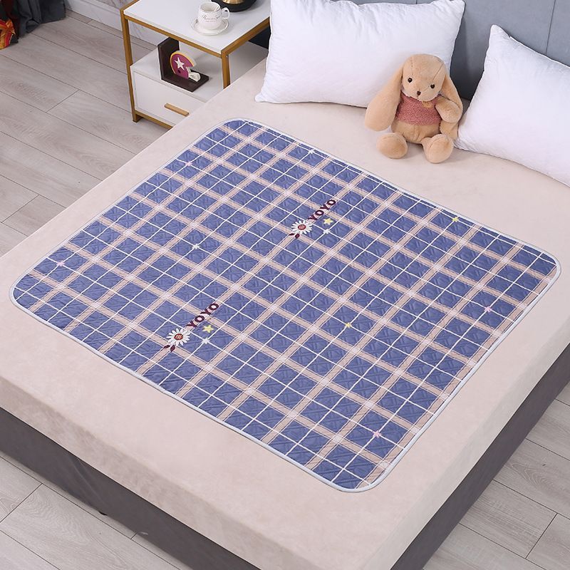 Reusable Washable Underpad 100x150cm, Quick Dry Absorbent Fabric, Anti-Slip, Sunflower Plaid, Natural Warm Tone