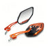 1 Pair Motorcycle Bicycle Rearview Mirror With Mount, Orange