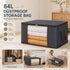 Large 84L Quilt Packing Bag Grey, Brown Edge Black Zipper, Tear Resistant Moving Helper Bag