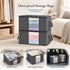 3 Pack 60L Medium Bedding Storage Bags Black Zipper, Ideal For Seasonal Quilt Storage