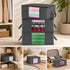 8 Pack 90L Household Quilt Packing Bags Black Zipper, Complete Set For Mass Bedding Storage