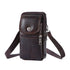 Business Leather Crossbody Waist Bag For Mobile Phone, Coffee, Slim Minimalist Daily Carry Present
