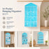 2 Pack Transparent 16 Slot Door Hanging Organizers, Clear View Lingerie Storage, Blue, Multi-Pack Storage Kit