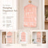 2 Pack Clear View 16 Compartment Hanging Pouches, Sock Underwear Sorting Bag, Pink, Practical Housewarming Gift