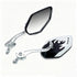 1 Pair Motorcycle Bicycle Rearview Mirror With Mount, White