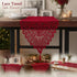 Long Lace Tassel Table Runner 33x183cm, Red, Ideal Decor For Banquet & Festival Dinner