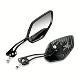 1 Pair Motorcycle Bicycle Rearview Mirror With Mount, Snake Skin