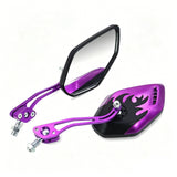 1 Pair Motorcycle Bicycle Rearview Mirror With Mount, Purple