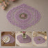 2 Pack Small Sky Blue Mesh Embroidery Pads 21x27cm, Minimalist Dual Retro Tabletop Ornament Kit