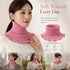 Sweet thick knitted mock neck snood, steady wind resistance, flexible women’s daily styling accessory, Pink
