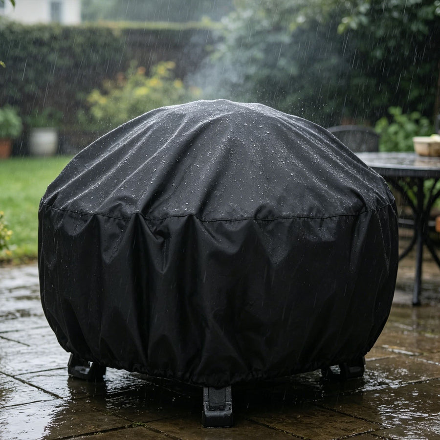 Durable Waterproof Fire Pit Cover Black 92x51cm