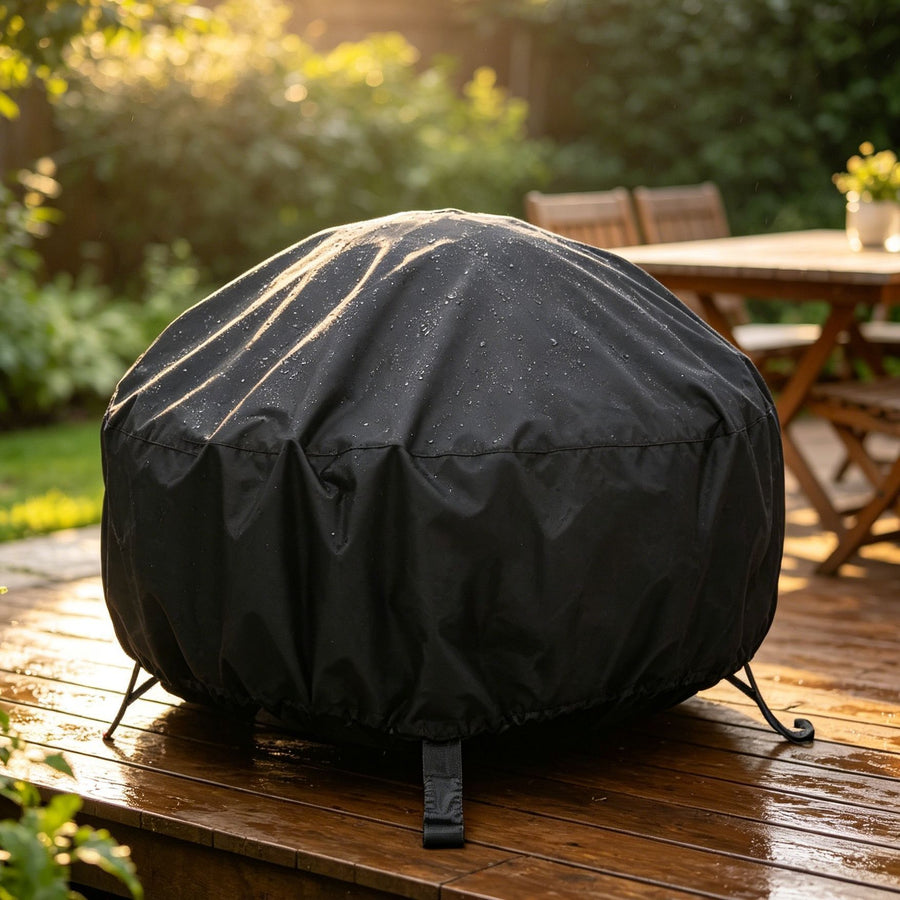 Durable Waterproof Fire Pit Cover Black 122x46cm