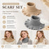 2-Pack Khaki & Grey thick mock high collar warmers, low-key neutral steady wind barrier two-piece kit