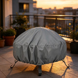 Weather Resistant Safe Fire Pit Cover Slate Grey 77x31cm