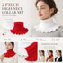 2-Pack White & Bright Red thick neck tube combo, clean full wind coverage mock high collar twin kit