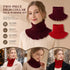 2-Pack Wine Red & Bright Red thick knitted snood combo, double rich tone full wind coverage twin styling set