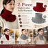 2-Pack Wine Red & Grey thick thermal neck tube set, timeless neutral wind resistant mock collar protector