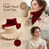 2-Pack Wine Red & Off White thick knit neck protector twin pack, gentle elegant chill defence dual neck cover