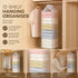 Extra Large PVC Hanging Layered Clothes Storage Caddy, 12 Compartment Wardrobe Divider, Snow White