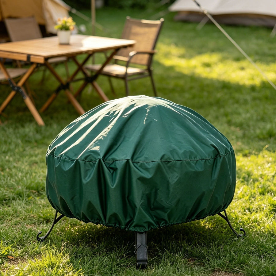 Long Lasting Protective Fire Pit Cover Green 77x31cm
