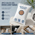Cobalt Free White Flat Top Silica Gel Packs, Odourless Moisture Removing Sachets, 50g Four Pack