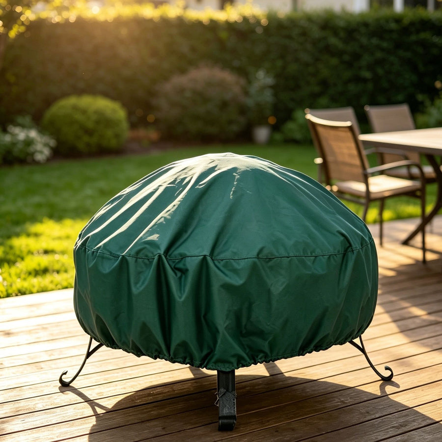 Long Lasting Protective Fire Pit Cover Green 92x51cm