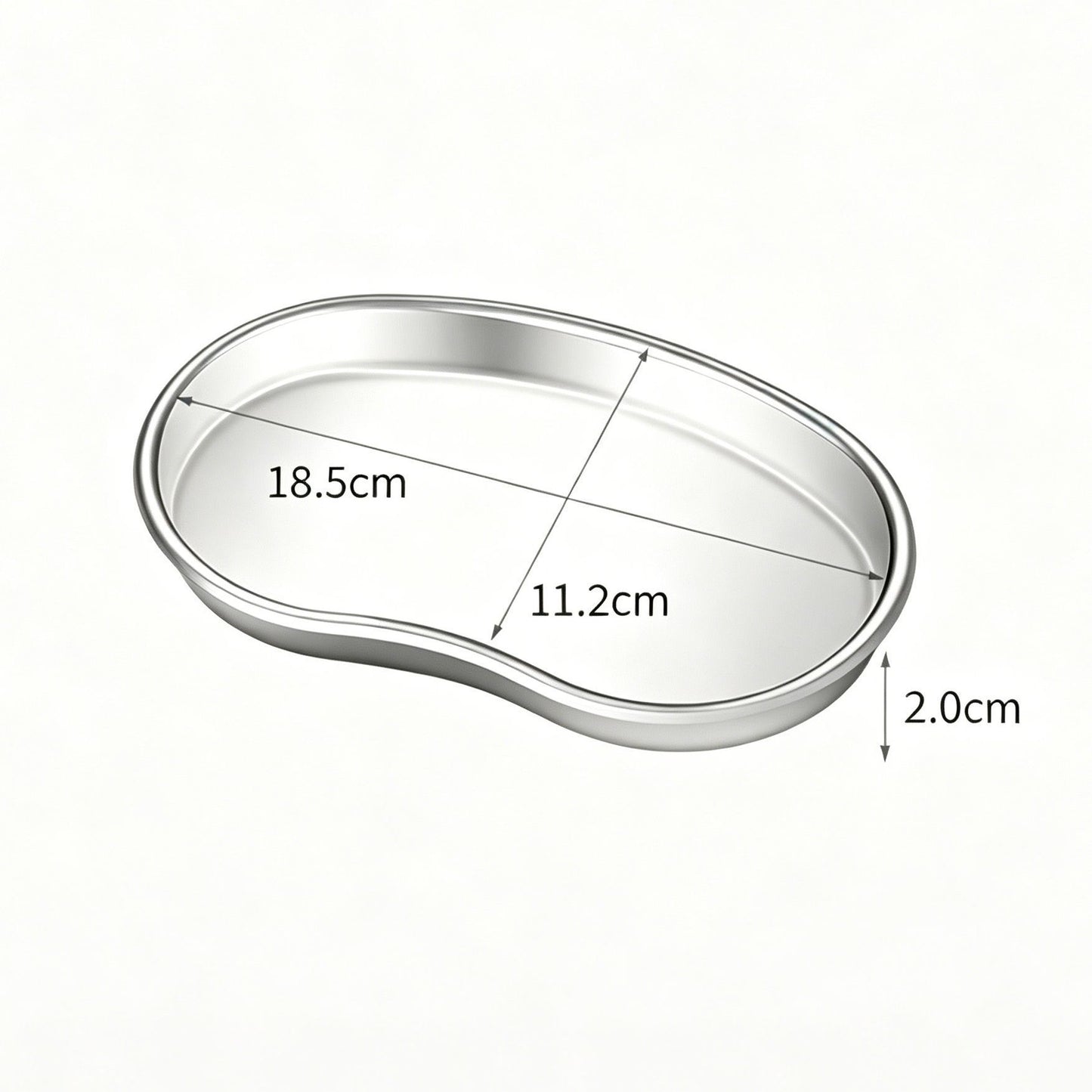 Small Curved Tray 201 Stainless Steel 2pcs
