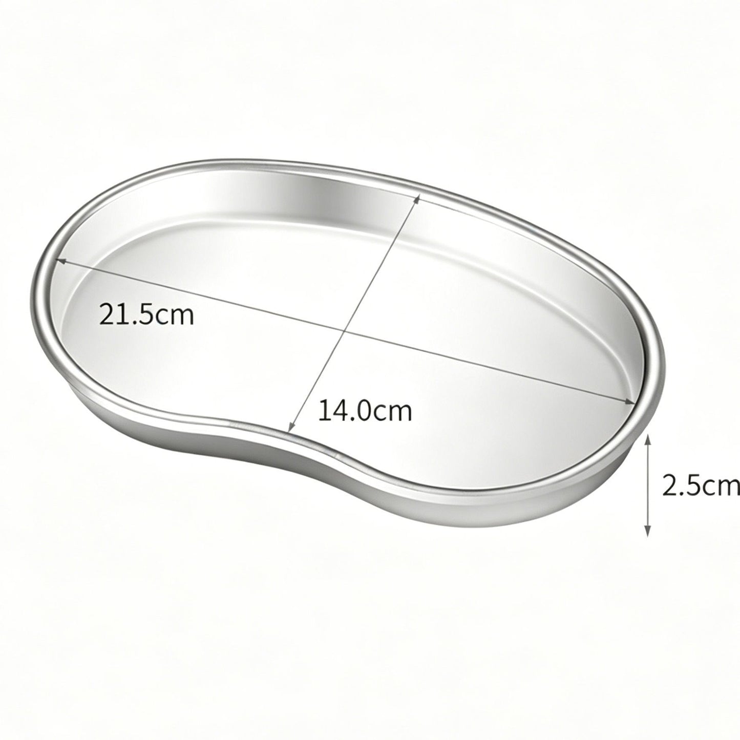 Large Curved Tray 201 Stainless Steel 2pcs