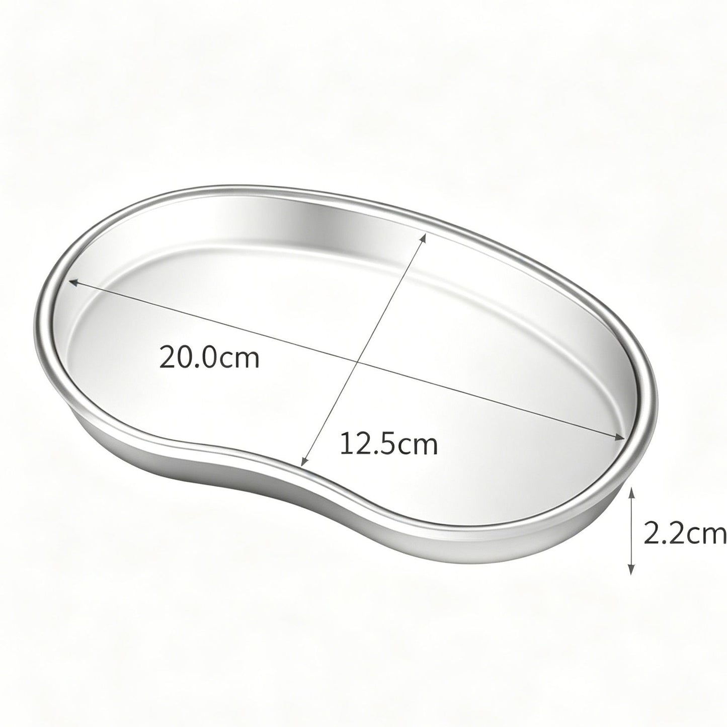 Medium Curved Tray 304 Stainless Steel 2pcs