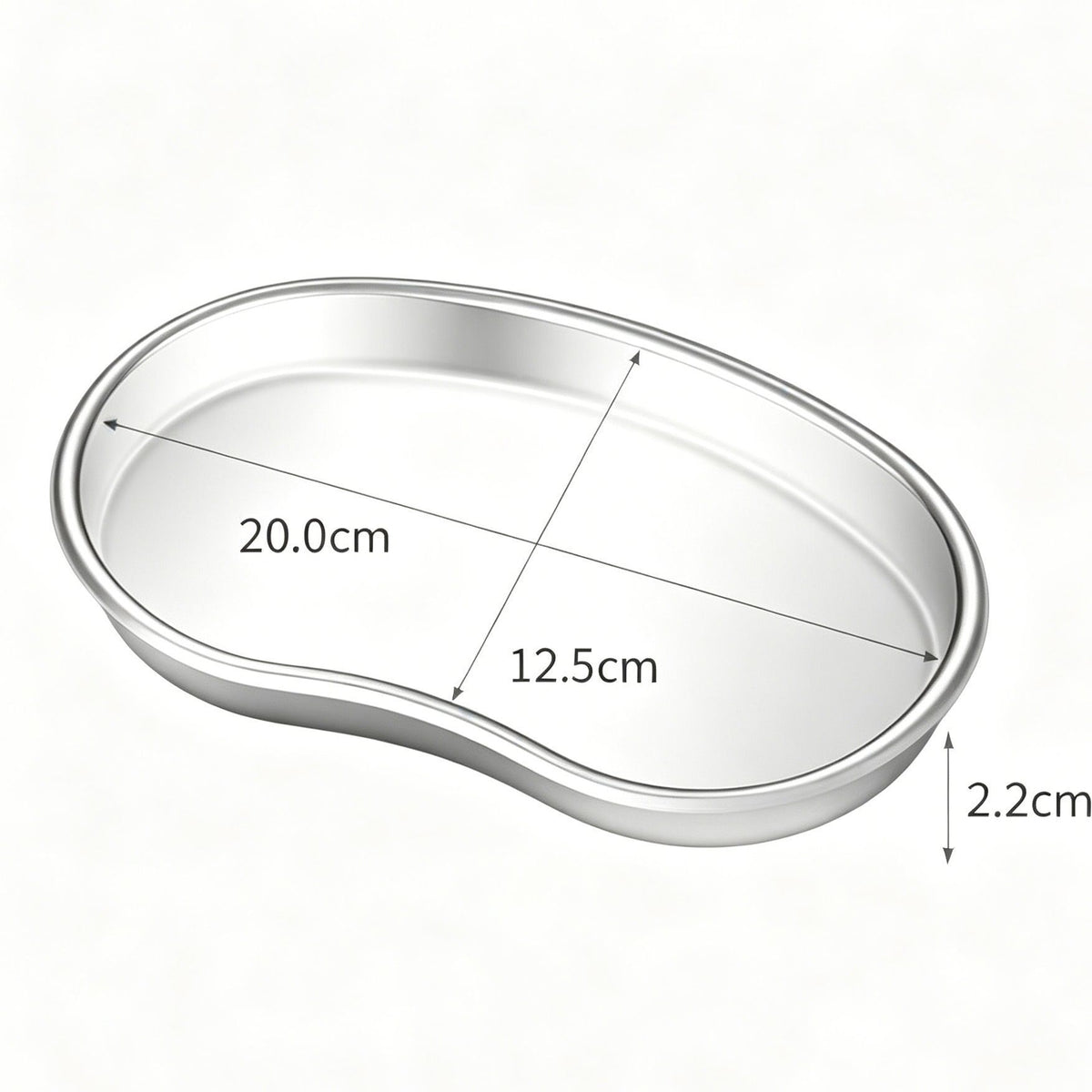 Medium Curved Tray 304 Stainless Steel 2pcs