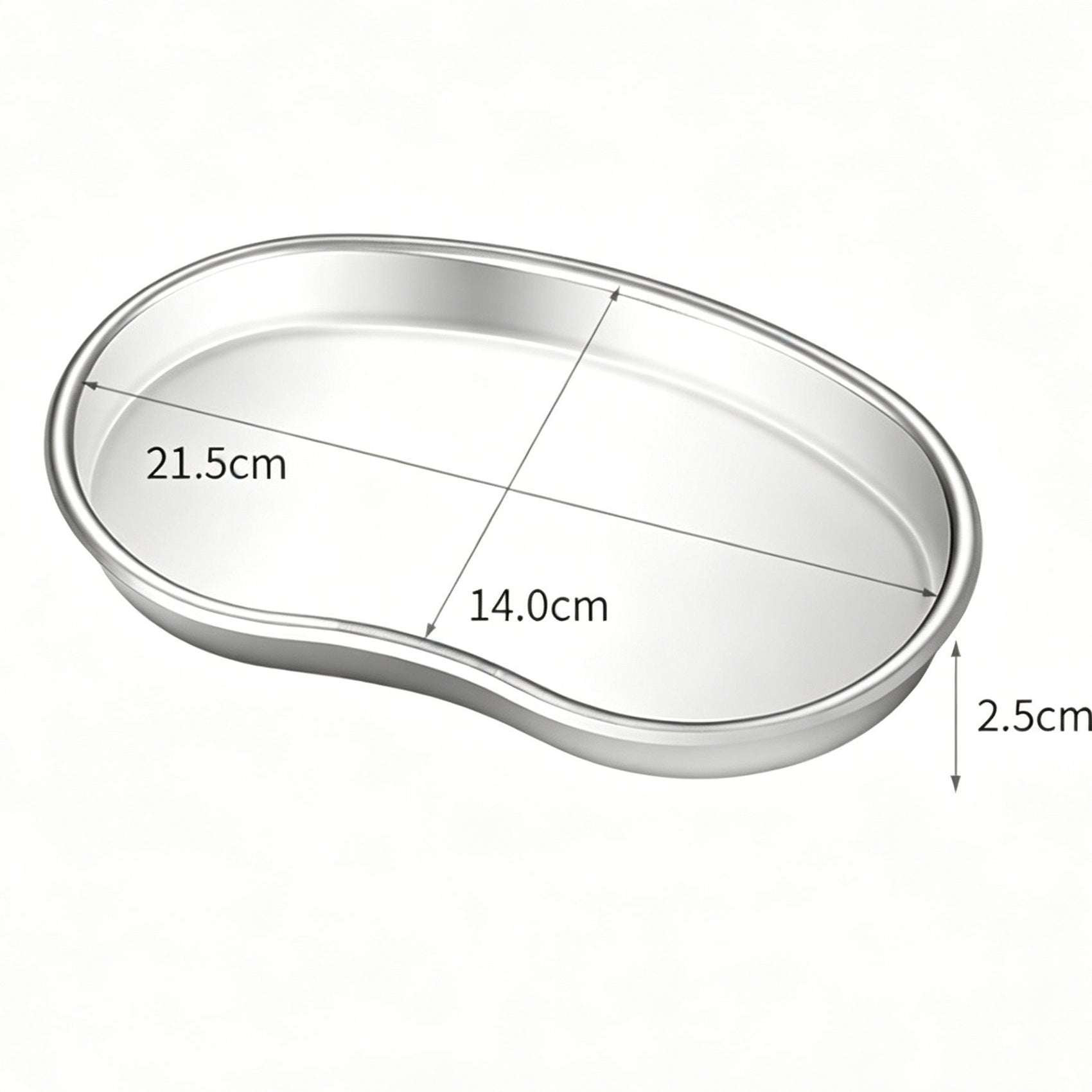 Large Curved Tray 304 Stainless Steel 2pcs