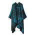 Fashion Range Lightweight Outfit Shawl, Smooth Faux Cashmere, Vibrant Peacock Blue