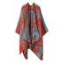 Everyday Fashion Knit Cape Poncho, Soft Faux Cashmere Material, Fresh Soft Orange