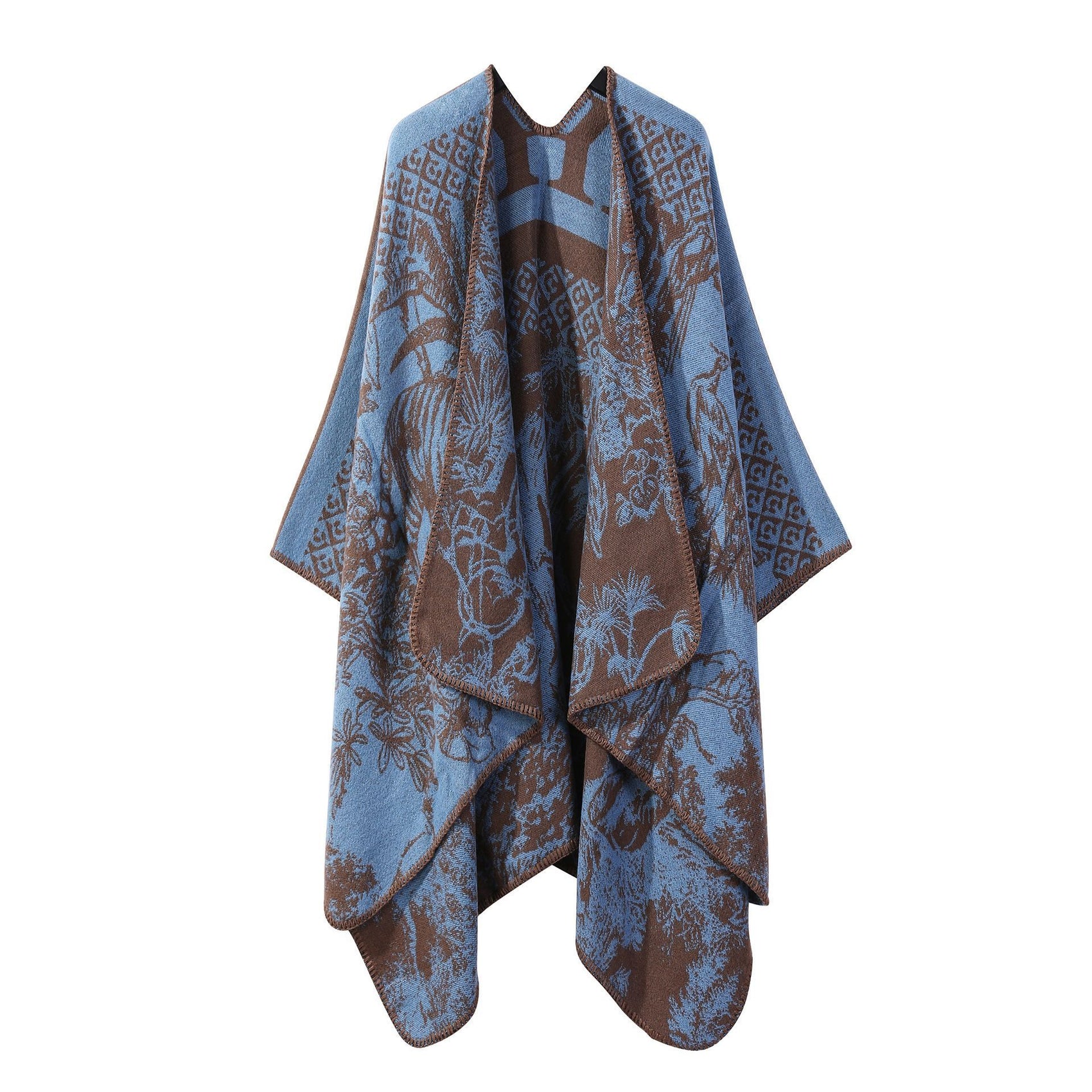 Fashion Collection Breathable Faux Cashmere Wrap, Stylish Sky Blue For All Outfits