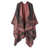 Soft Knitted Layering Shawl, Gentle Forest Deer Print, Sweet Grey Pink Shade