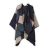 Space-saving Styling Poncho, Bold Block Square Colour Block Design, Navy