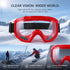 Ideal Outdoor Lover Gift Wind Block Goggles, Red Frame Clear Lens