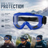 Kind Gift Windproof Cycling Ski Goggles, Blue Frame Clear Lens