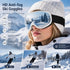 Premium Keepsake Gift Ski Goggles, Full Anti-Reflective Coating & Smooth Air Circulation, White Frame Mercury Lens