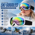 Lovely Casual Gift For Skiers, Wind Resistant Anti-Reflection Ski Glasses Soft Pink Lens, White Frame
