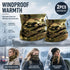 Warm Snow Outdoor Bundle Fleece Drawstring Neck Gaiters 2 Pcs, Camo Army Green, Cold Weather Gear
