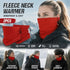 Popular Snow Sport Set Polar Fleece Drawstring Neck Tubes 2 Pcs, Bright Red, Windproof Neck Cover