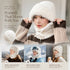 Beautiful Outdoor Knit Headwear White One Size, Integrated Mask & Neck Gaiter, Great For Ski Slopes & Daily Outfit Matching