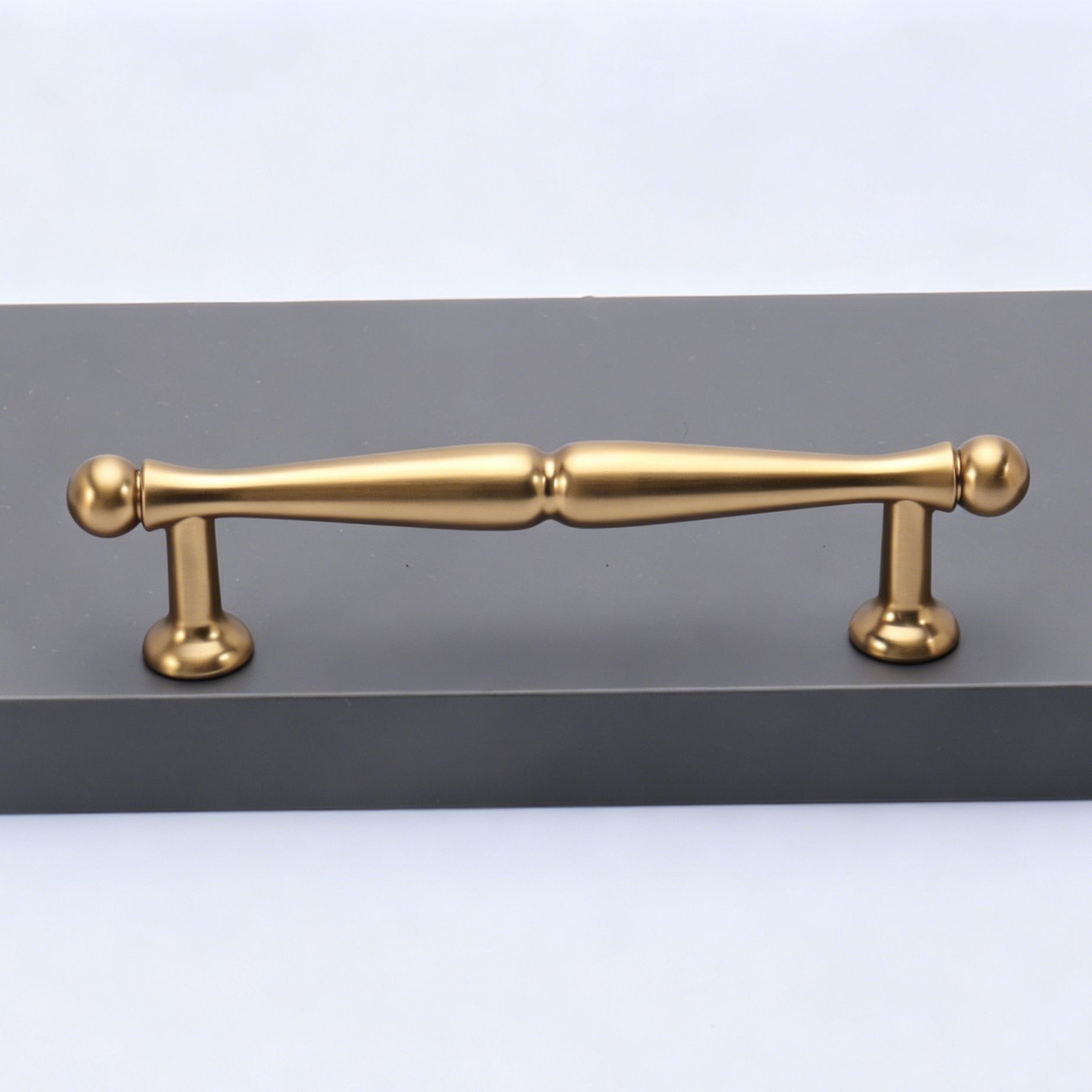 96mm Hole Spacing Waisted Ball Bar Cabinet Pull 2pcs