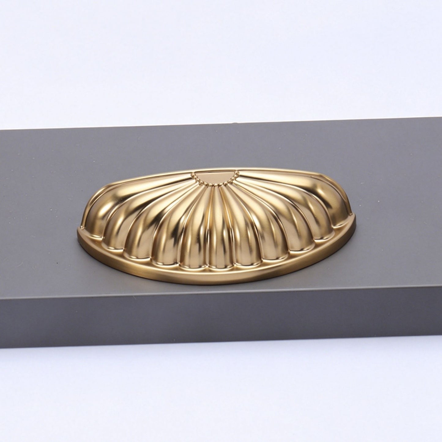 76mm Hole Spacing Shell Fan Cabinet Pull 4pcs