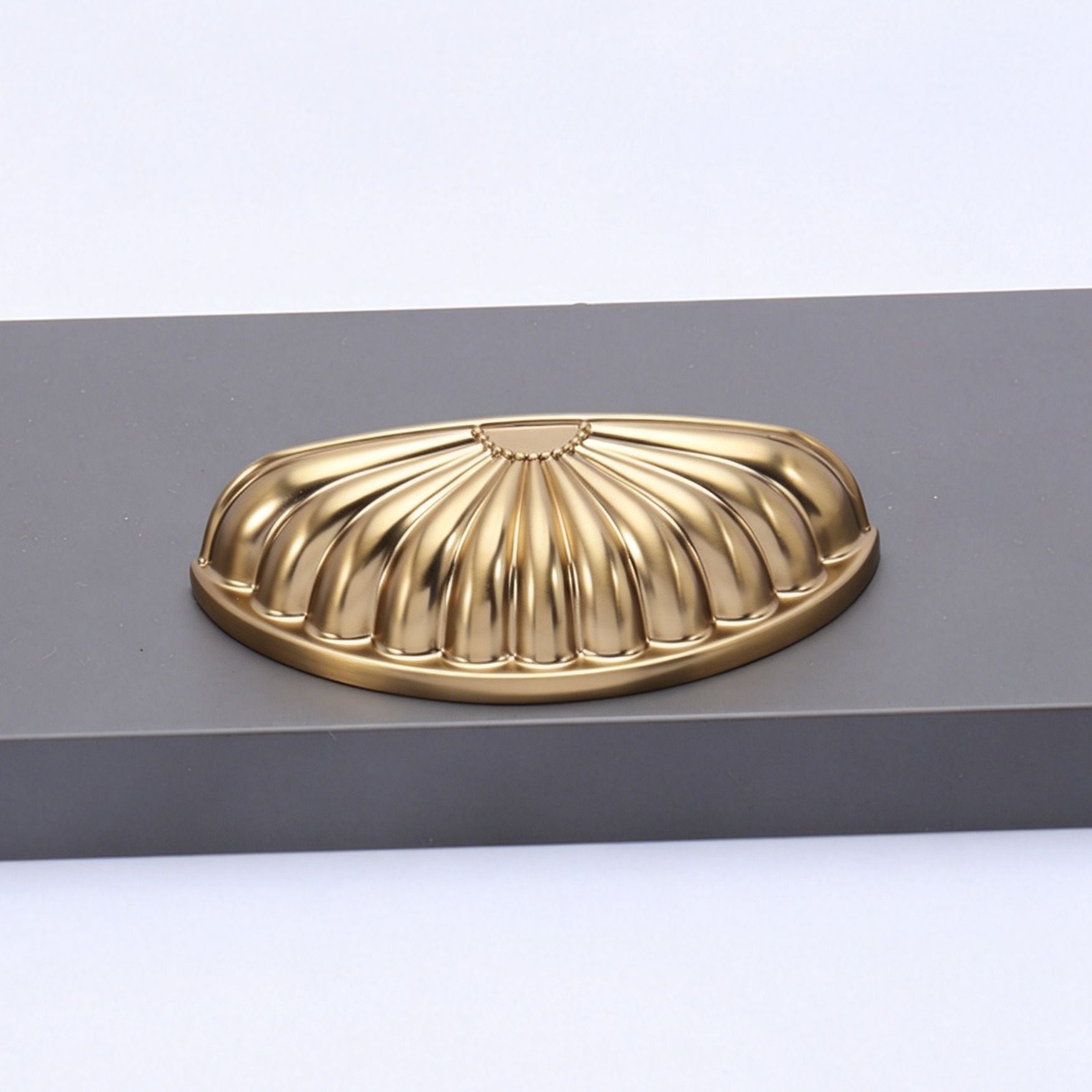 76mm Hole Spacing Shell Fan Cabinet Pull 4pcs