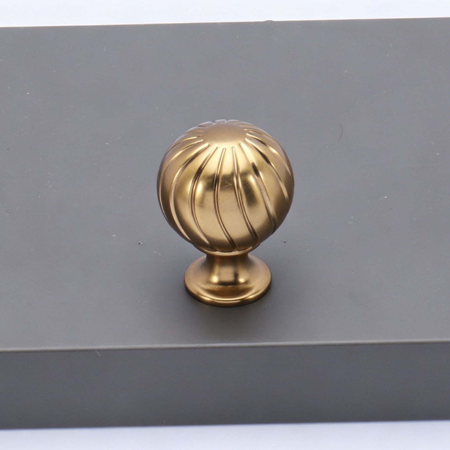 Vertical Groove Pumpkin Ball Single Hole Knob 6pcs
